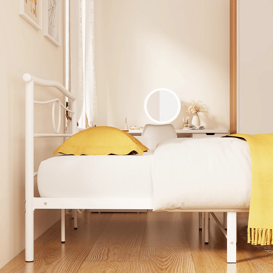 Kenjie White Metal Bed - Image 4