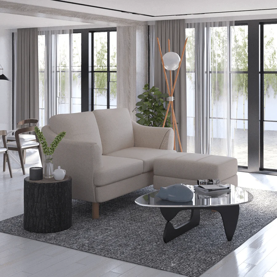 Kio 2 Seat with Ottoman Sofa - Image 2