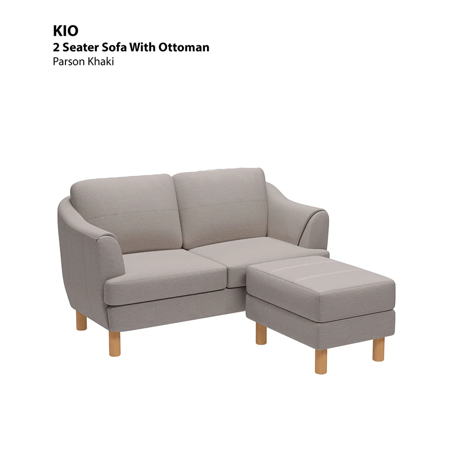 Kio 2 Seat with Ottoman Sofa - Image 4