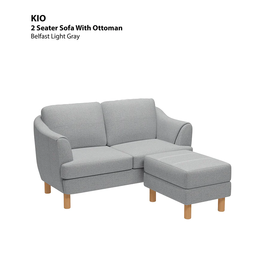 Kio 2 Seat with Ottoman Sofa - Image 7