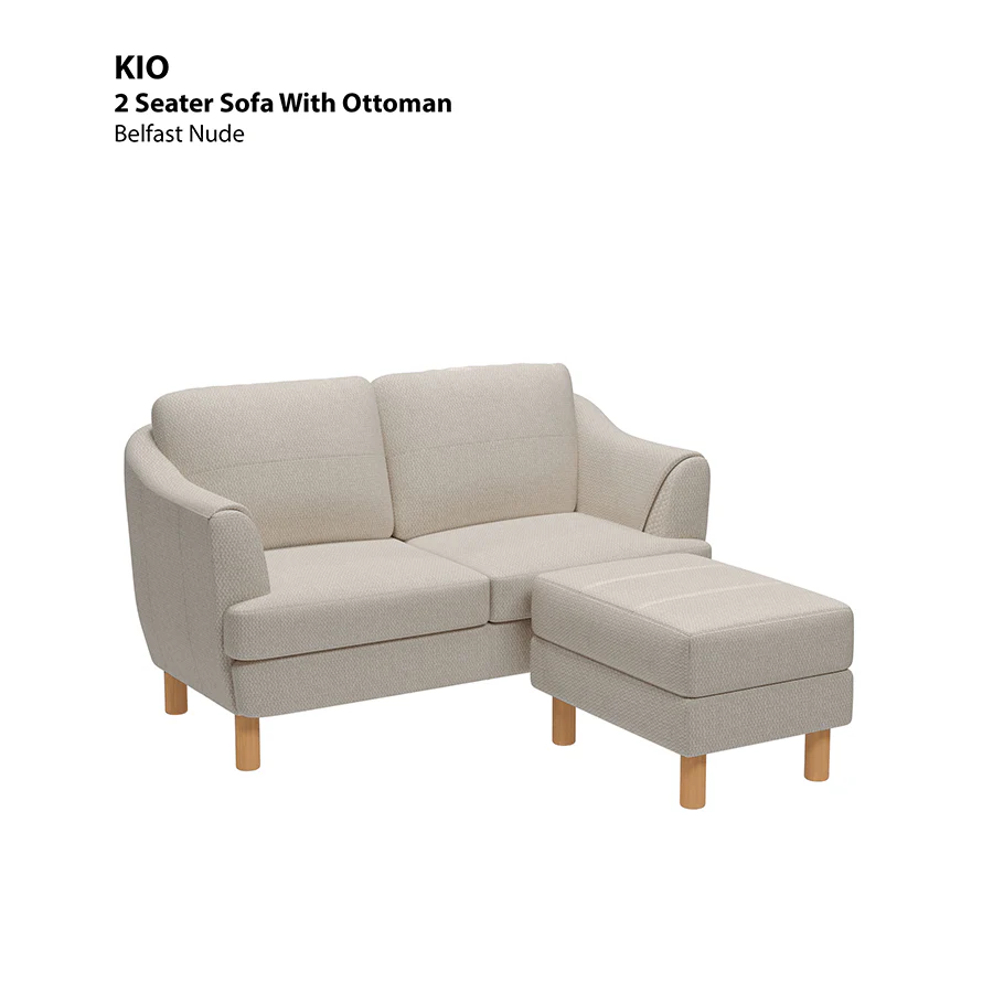 Kio 2 Seat with Ottoman Sofa - Image 8