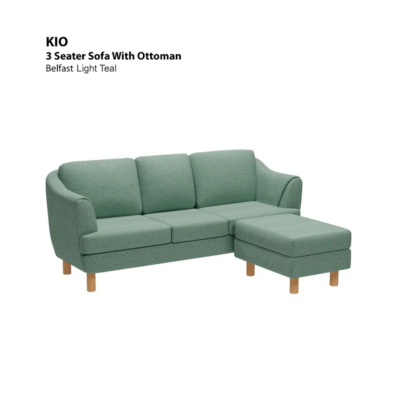 Kio 3 Seat with Ottoman Sofa - Image 10