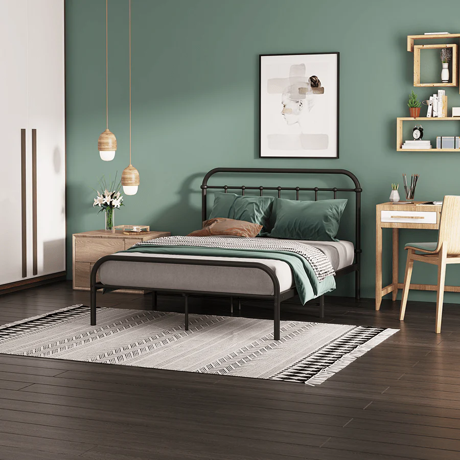 Kumi Black Metal Bed - Image 16