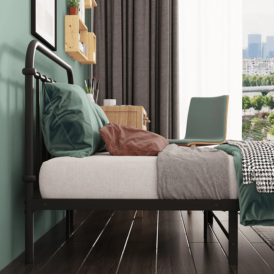 Kumi Black Metal Bed - Image 18