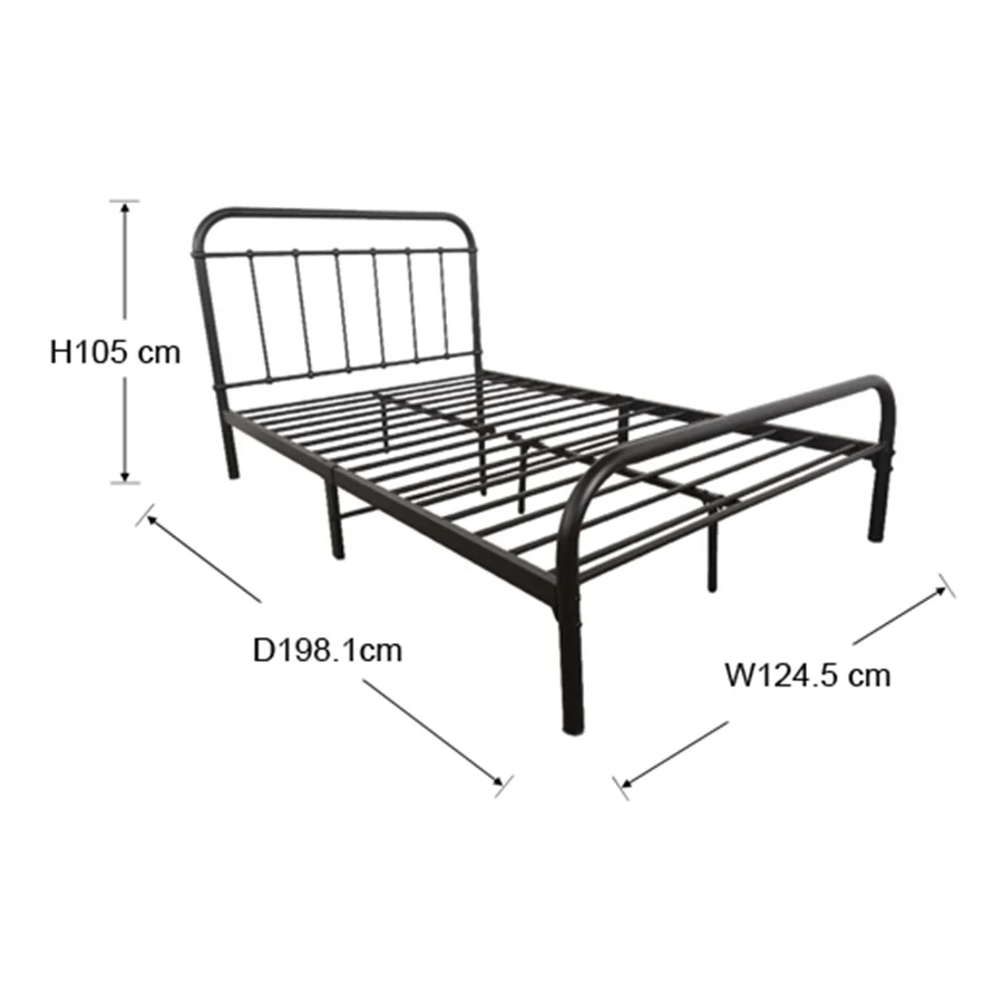 Kumi Black Metal Bed - Image 20