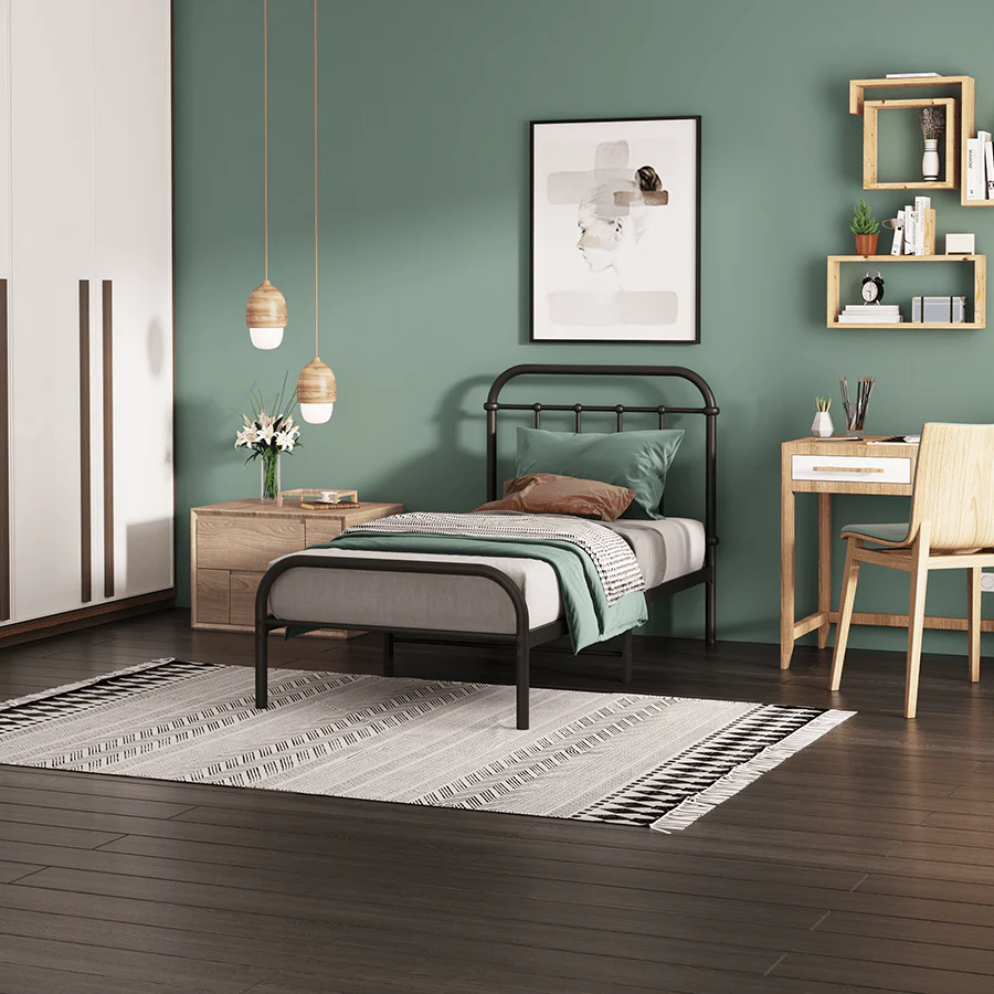 Kumi Black Metal Bed - Image 22