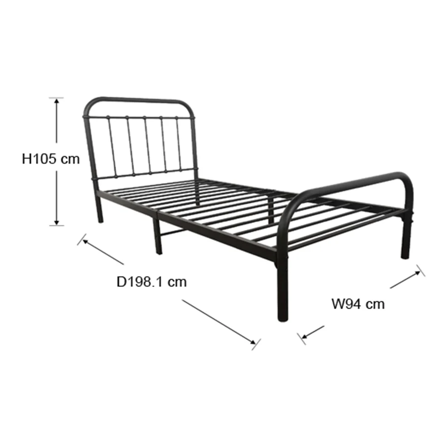 Kumi Black Metal Bed - Image 27