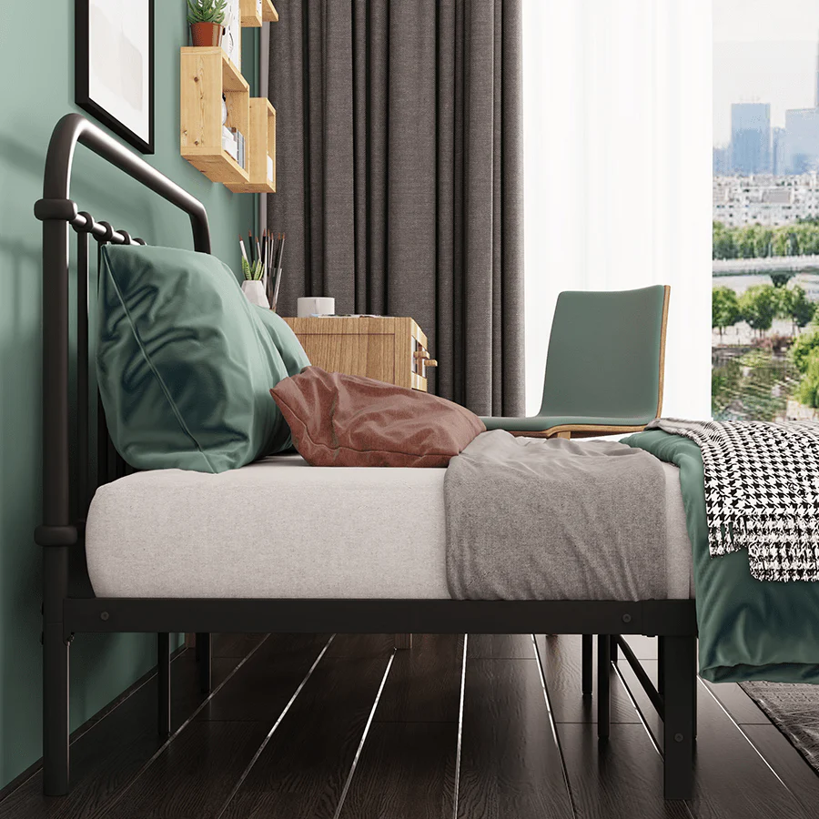 Kumi Black Metal Bed - Image 4