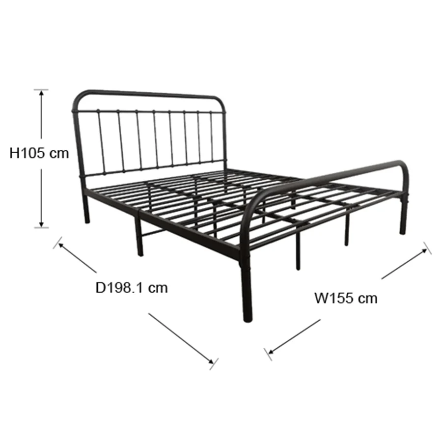 Kumi Black Metal Bed - Image 7