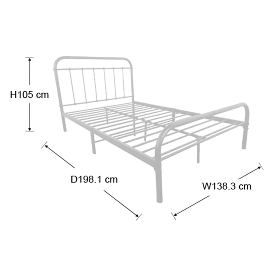 Kumi White Metal Bed - Image 14