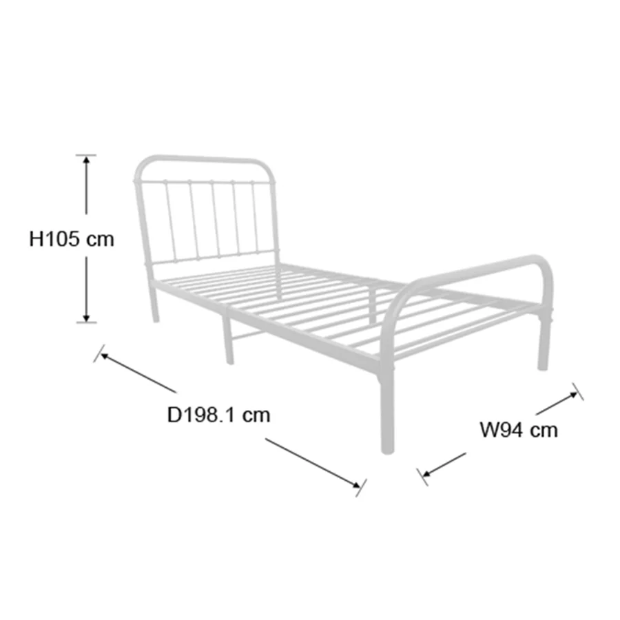Kumi White Metal Bed - Image 27