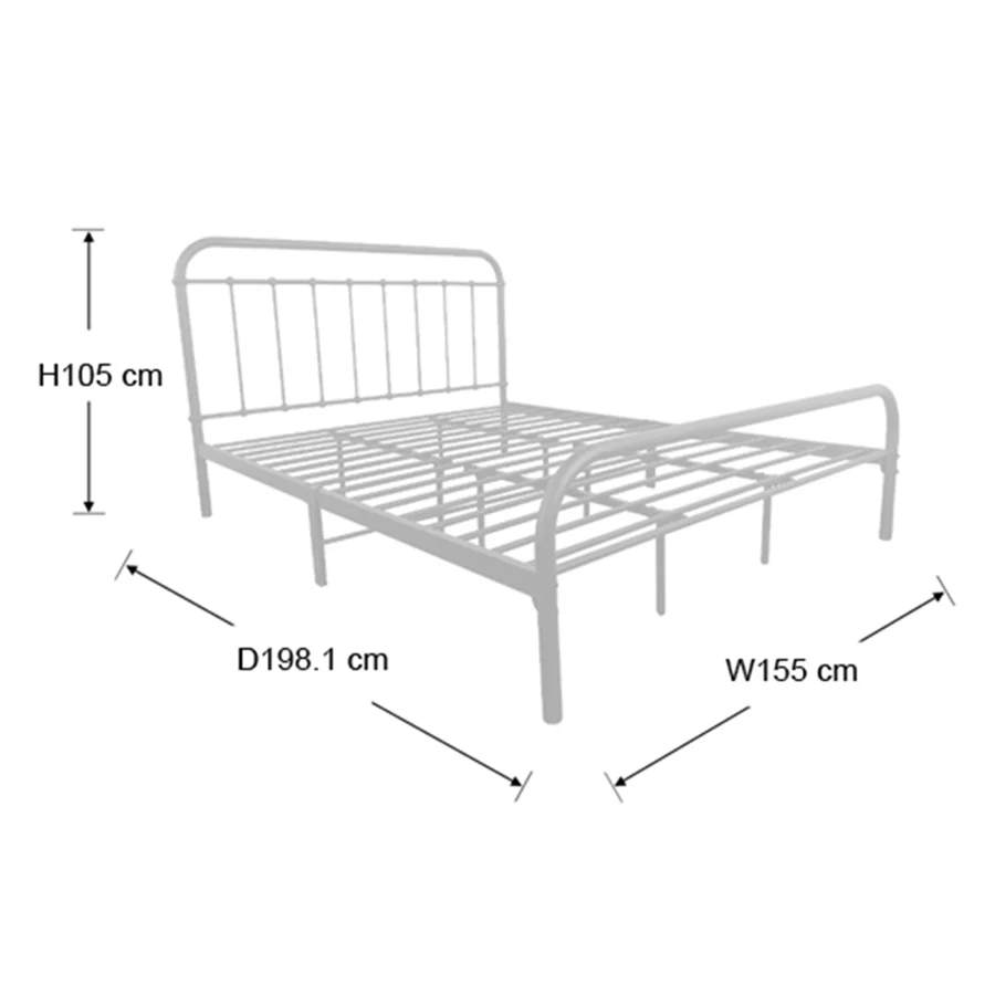 Kumi White Metal Bed - Image 7