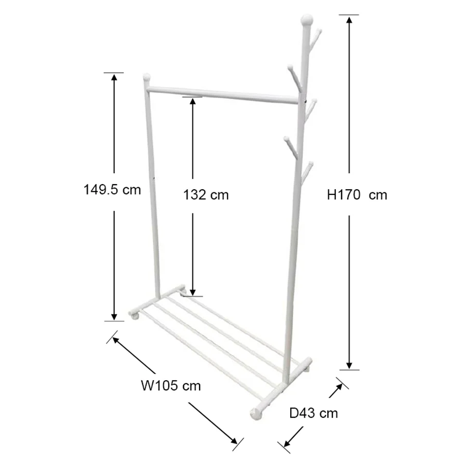 Lanelle 105 cm Garment Rack - Image 36