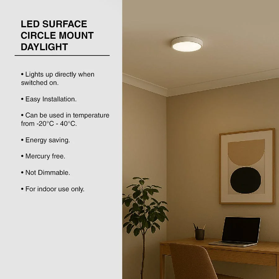 LED Surface Circle Mount Daylight - Image 7