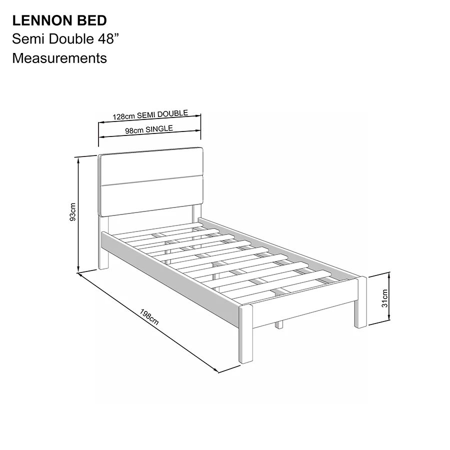 Lennon 48x75" Bed - Oak - Image 7