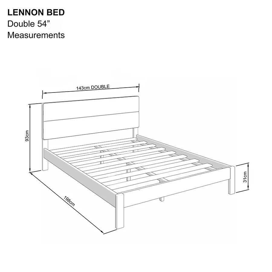Lennon 54x75" Bed - Oak - Image 7