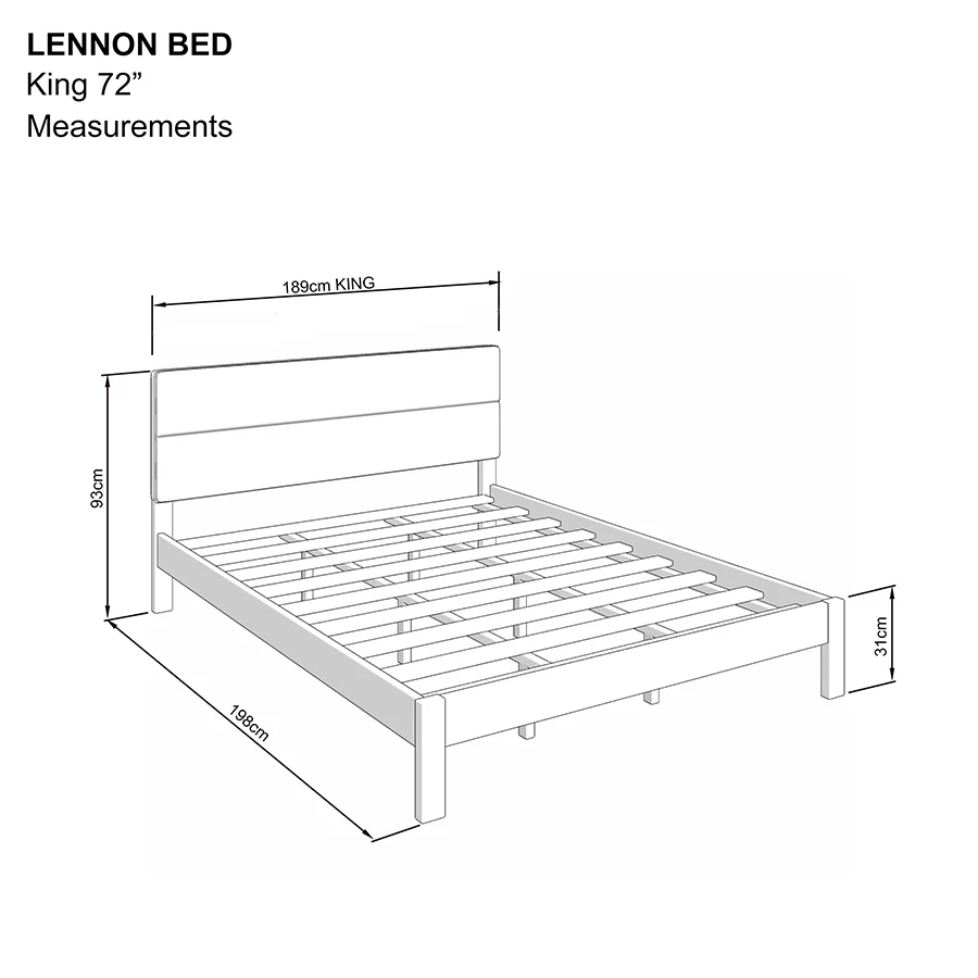Lennon 72x75" Bed - Oak - Image 7
