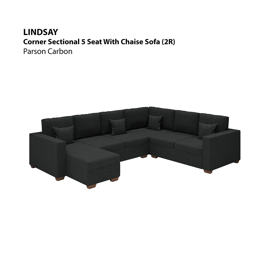 Lindsay Corner Sectional 5 Seat with Chaise (2R) Sofa - Image 5