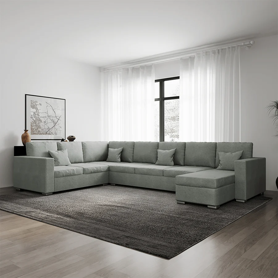 Lindsay Corner Sectional 6 Seat with Chaise (2L) Sofa - Image 23