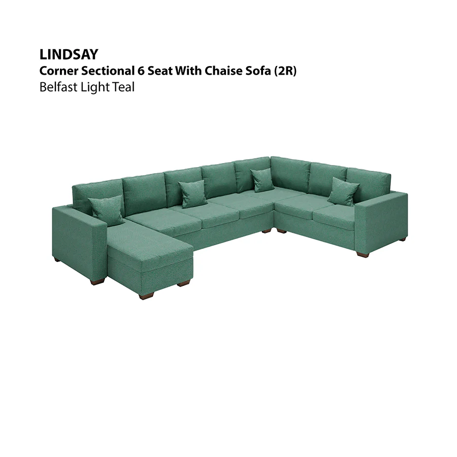 Lindsay Corner Sectional 6 Seat with Chaise (2R) Sofa - Image 10