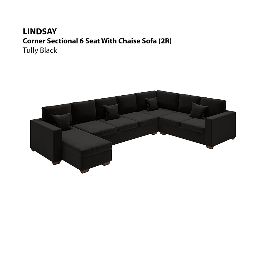 Lindsay Corner Sectional 6 Seat with Chaise (2R) Sofa - Image 16