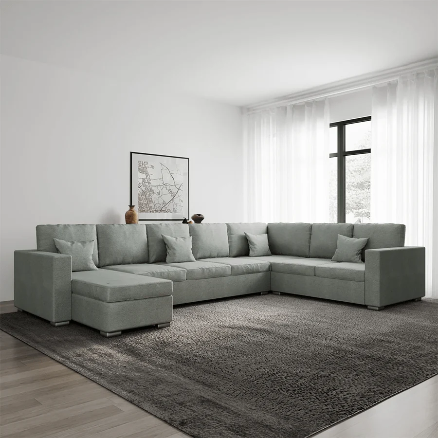 Lindsay Corner Sectional 6 Seat with Chaise (2R) Sofa - Image 23