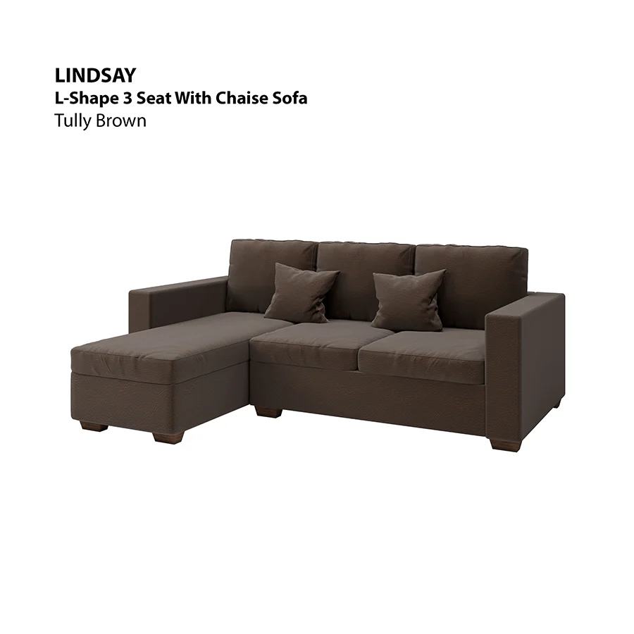 Lindsay L-shape 3 Seat with Chaise (Left Facing) Sofa - Image 15