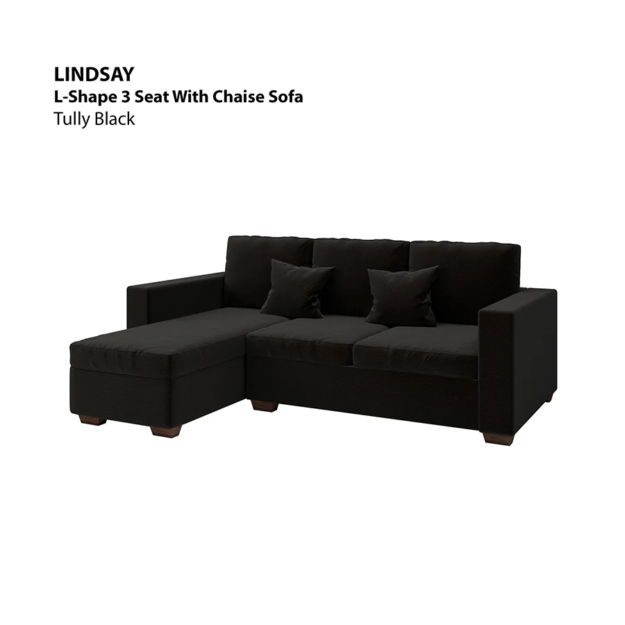 Lindsay L-shape 3 Seat with Chaise (Left Facing) Sofa - Image 17