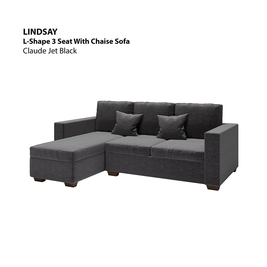 Lindsay L-shape 3 Seat with Chaise (Left Facing) Sofa - Image 20