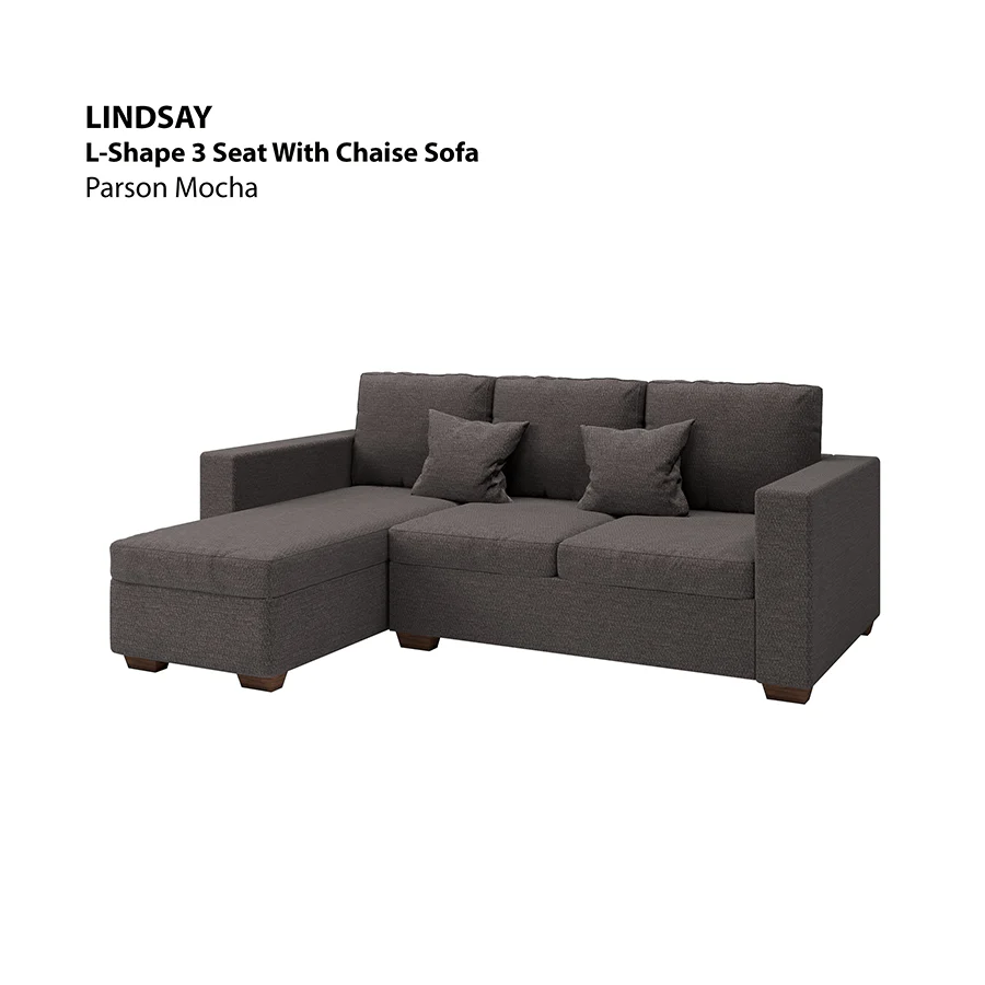 Lindsay L-shape 3 Seat with Chaise (Left Facing) Sofa - Image 5
