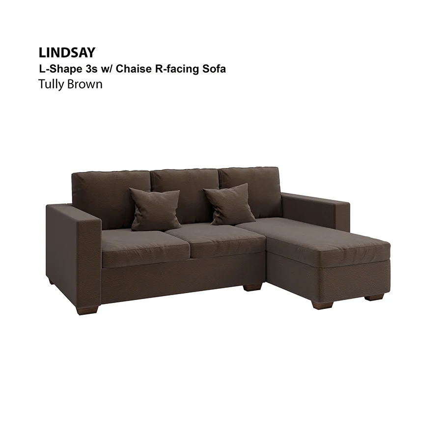 Lindsay L-shape 3 Seat with Chaise (Right Facing) Sofa - Image 14