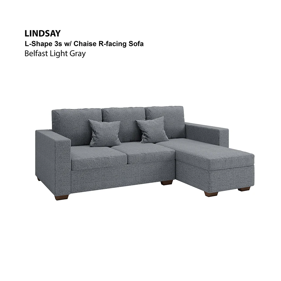 Lindsay L-shape 3 Seat with Chaise (Right Facing) Sofa - Image 7