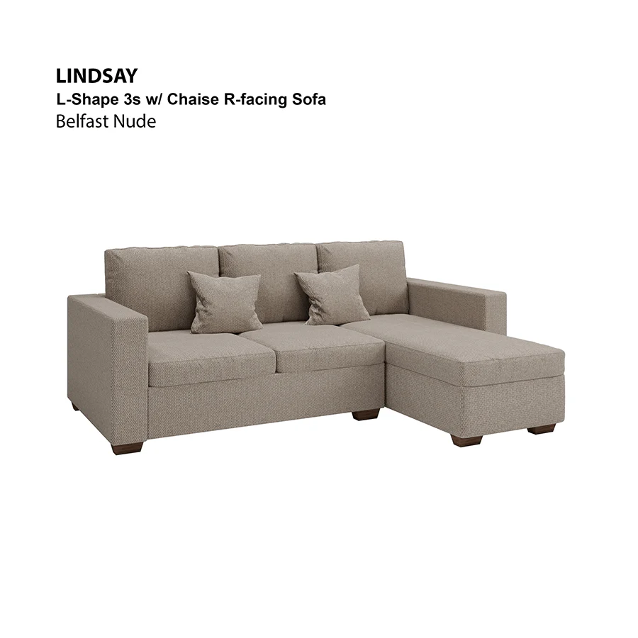 Lindsay L-shape 3 Seat with Chaise (Right Facing) Sofa - Image 8