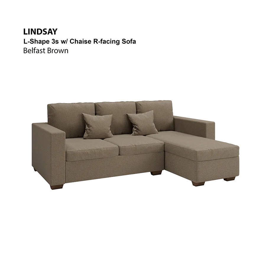 Lindsay L-shape 3 Seat with Chaise (Right Facing) Sofa - Image 9