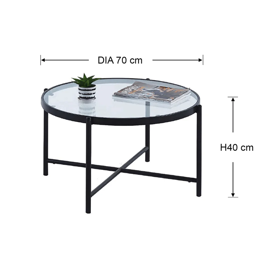 Livia Glass Coffee Table - Image 5