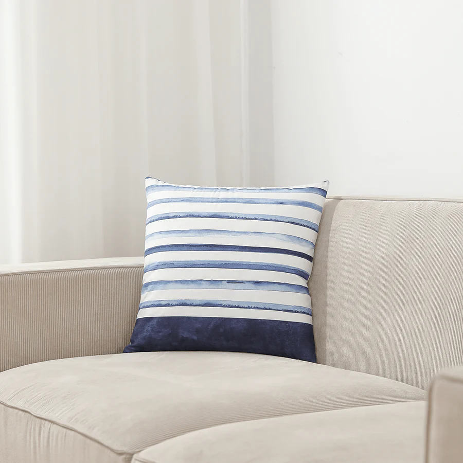Lumi Blue Minimalist Throw Pillowcase Set of 2 - Image 6