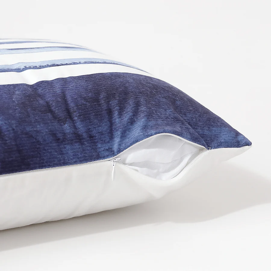 Lumi Blue Minimalist Throw Pillowcase Set of 2 - Image 8