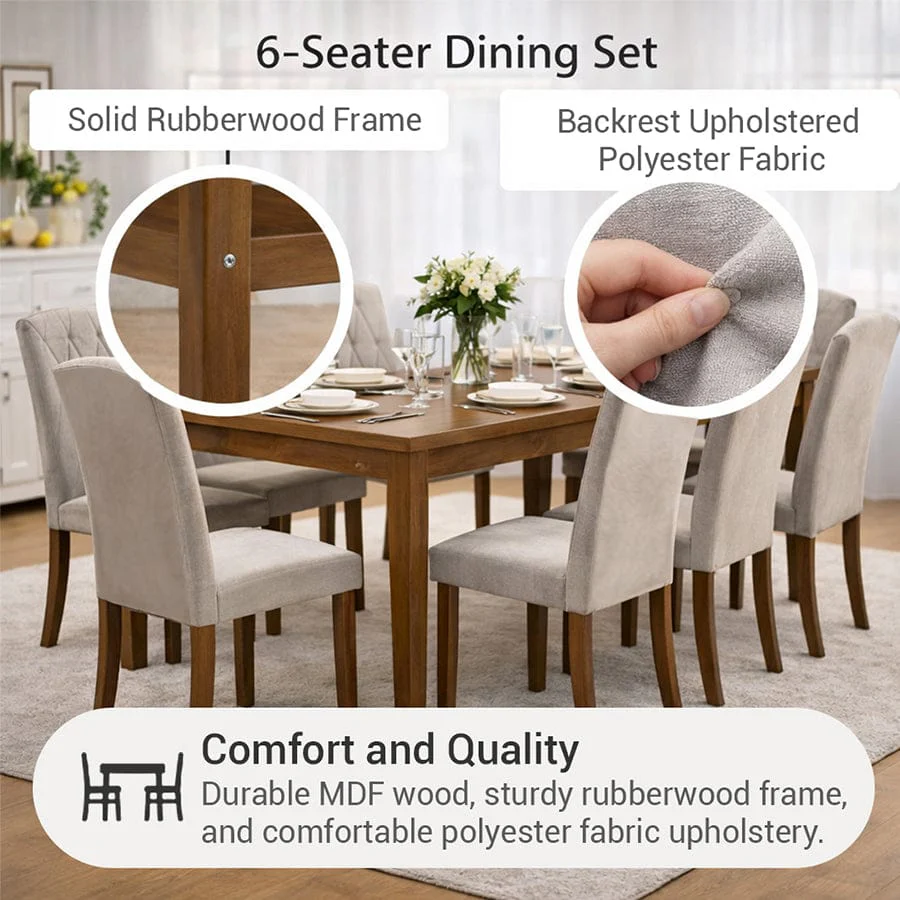 Mack + Tori 6 Seater Dining Set - Image 3
