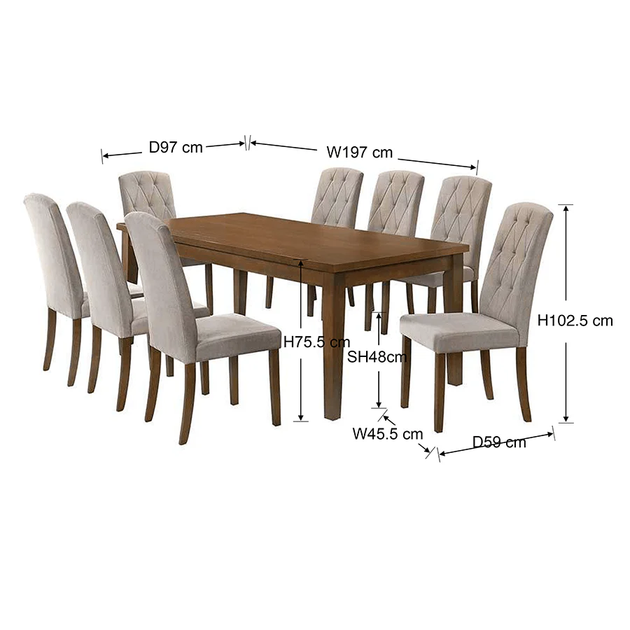 Mack + Tori 8seater Dining Set - Image 13