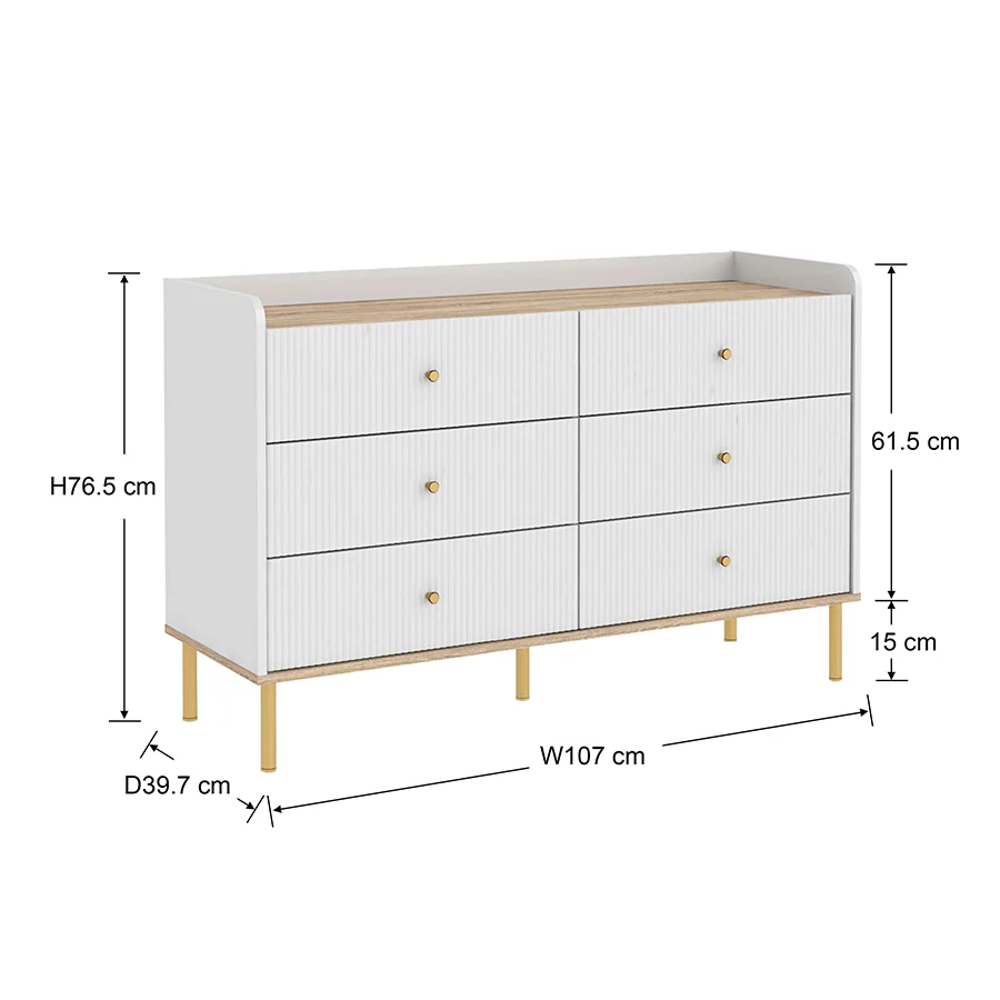 Maree Chest of 6 Drawers - Image 12