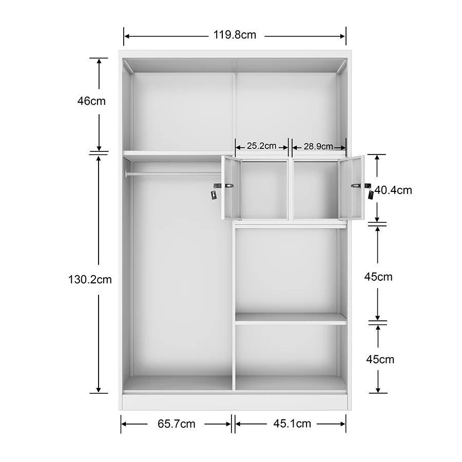 Margo Metal Sliding Wardrobe Printed - Image 17