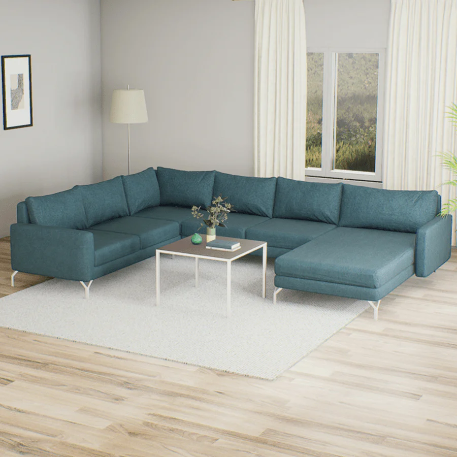 Matteo Corner Sectional 5 Seat with Chaise (2L) Sofa - Image 23