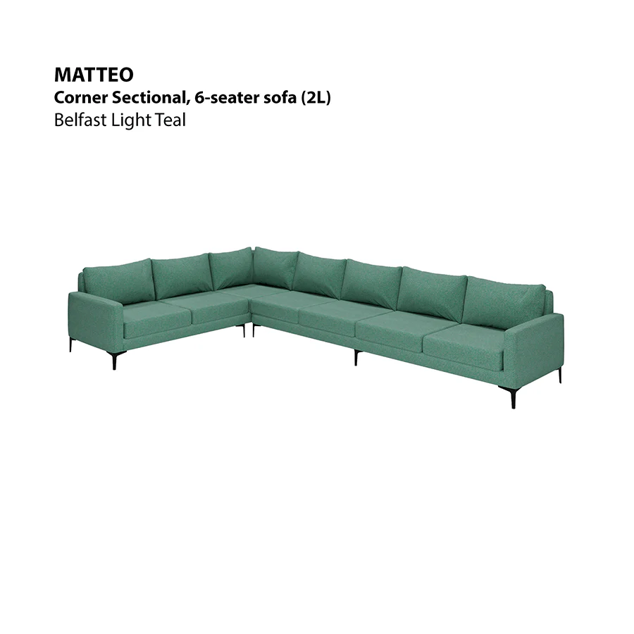 Matteo Corner Sectional 6 Seat (2L) Sofa - Image 11