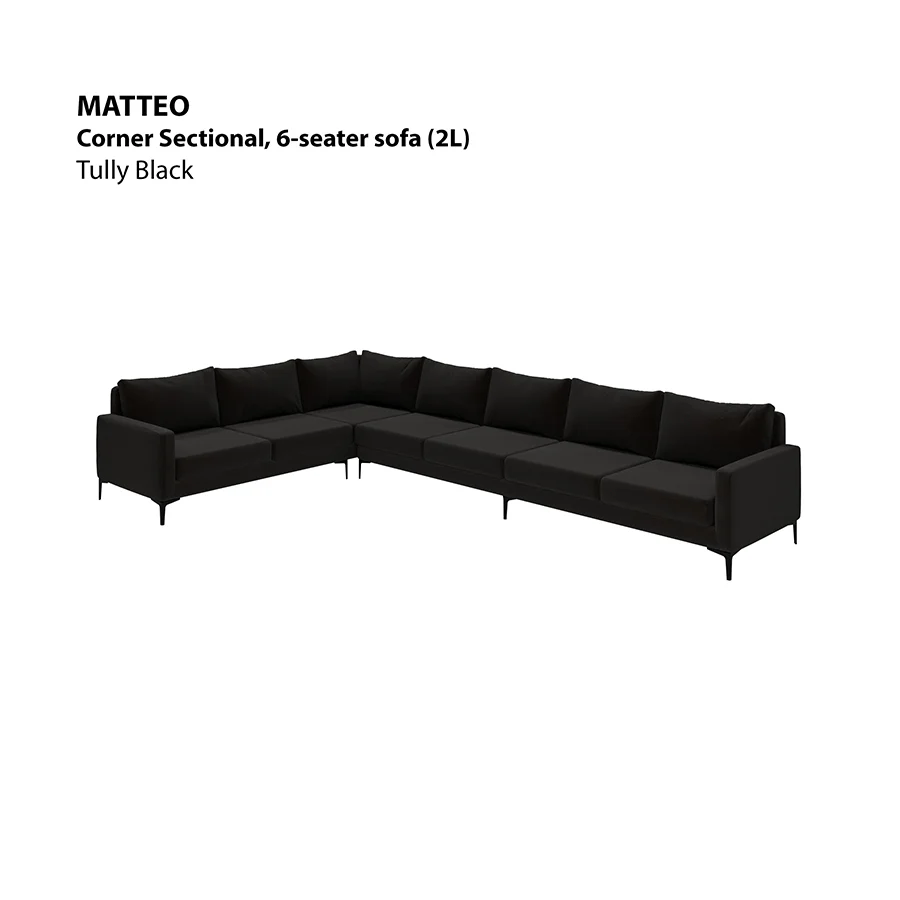 Matteo Corner Sectional 6 Seat (2L) Sofa - Image 17