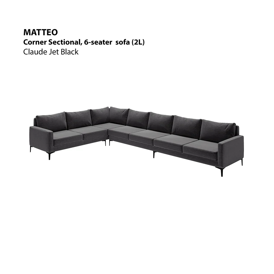 Matteo Corner Sectional 6 Seat (2L) Sofa - Image 20