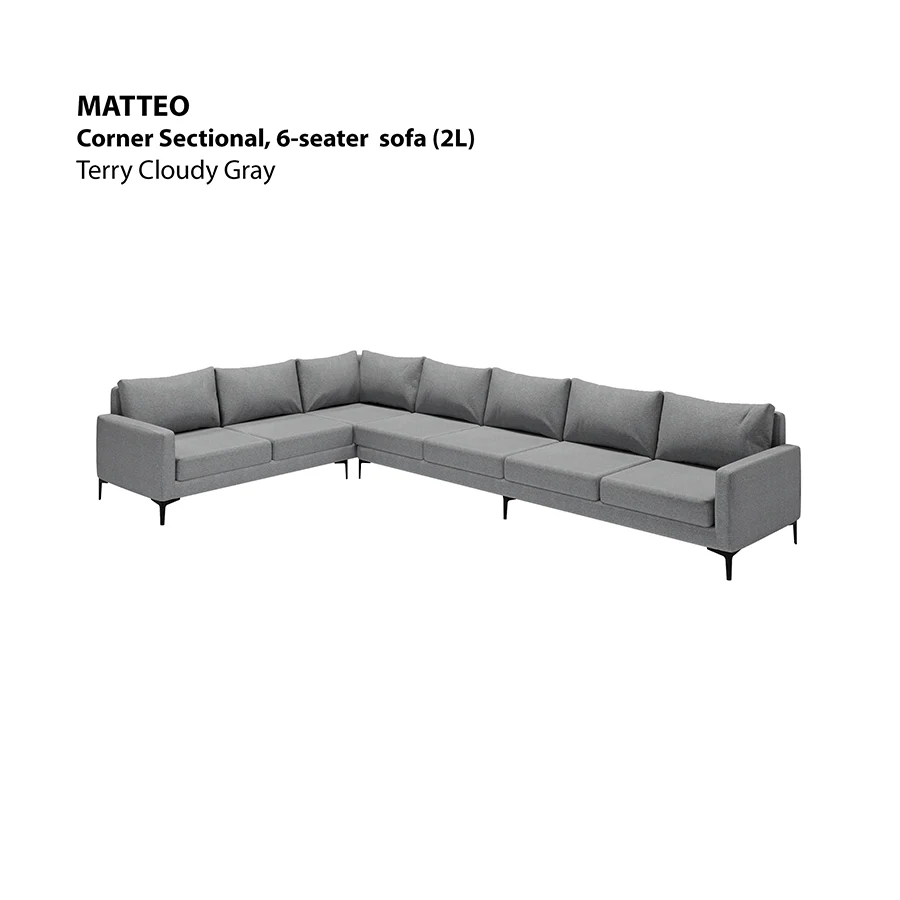 Matteo Corner Sectional 6 Seat (2L) Sofa - Image 22