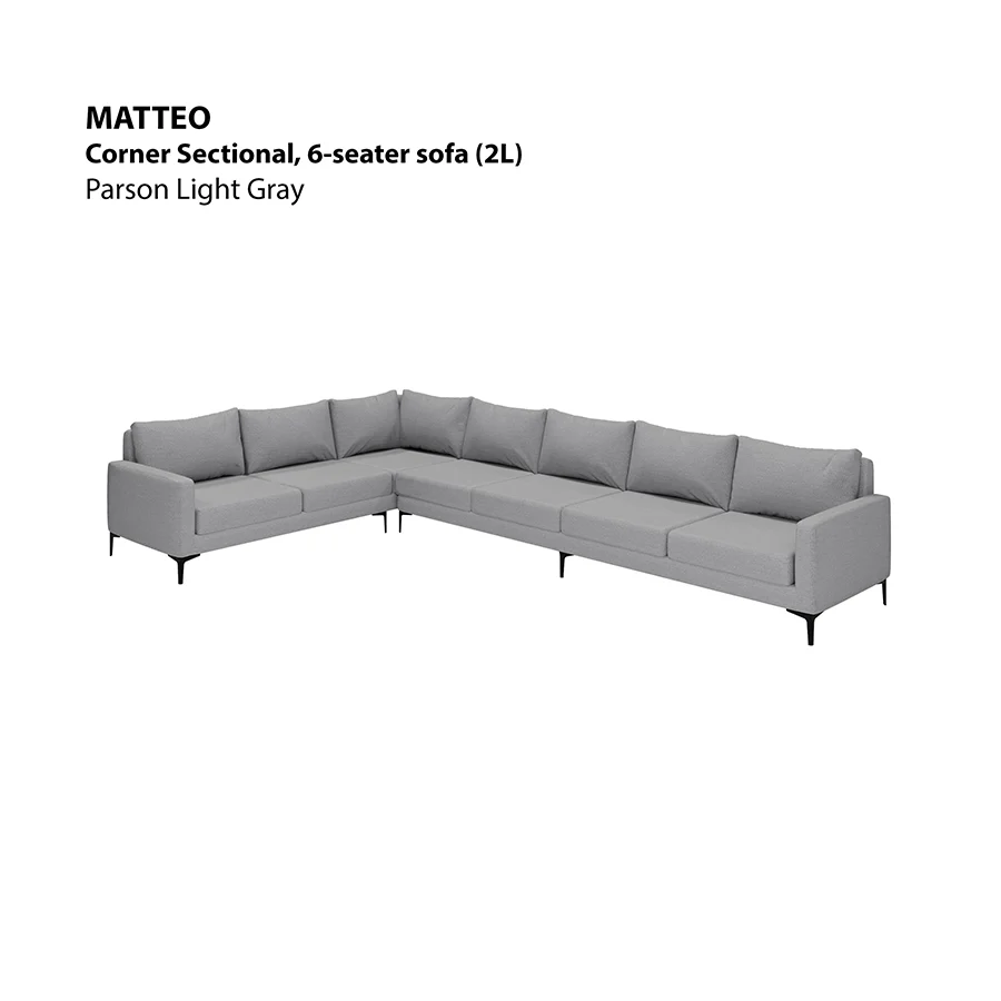 Matteo Corner Sectional 6 Seat (2L) Sofa - Image 3