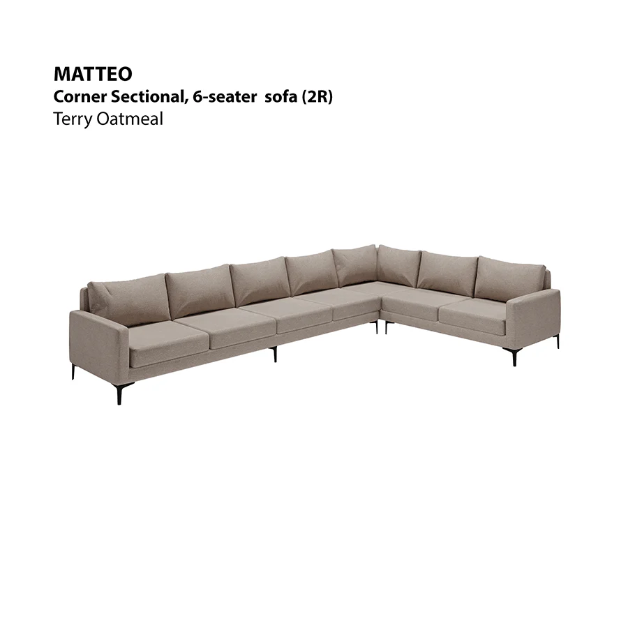 Matteo Corner Sectional 6 Seat (2R) Sofa - Image 20