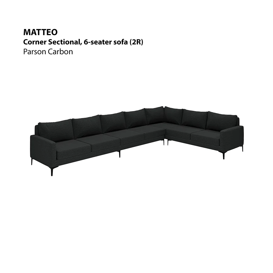 Matteo Corner Sectional 6 Seat (2R) Sofa - Image 6