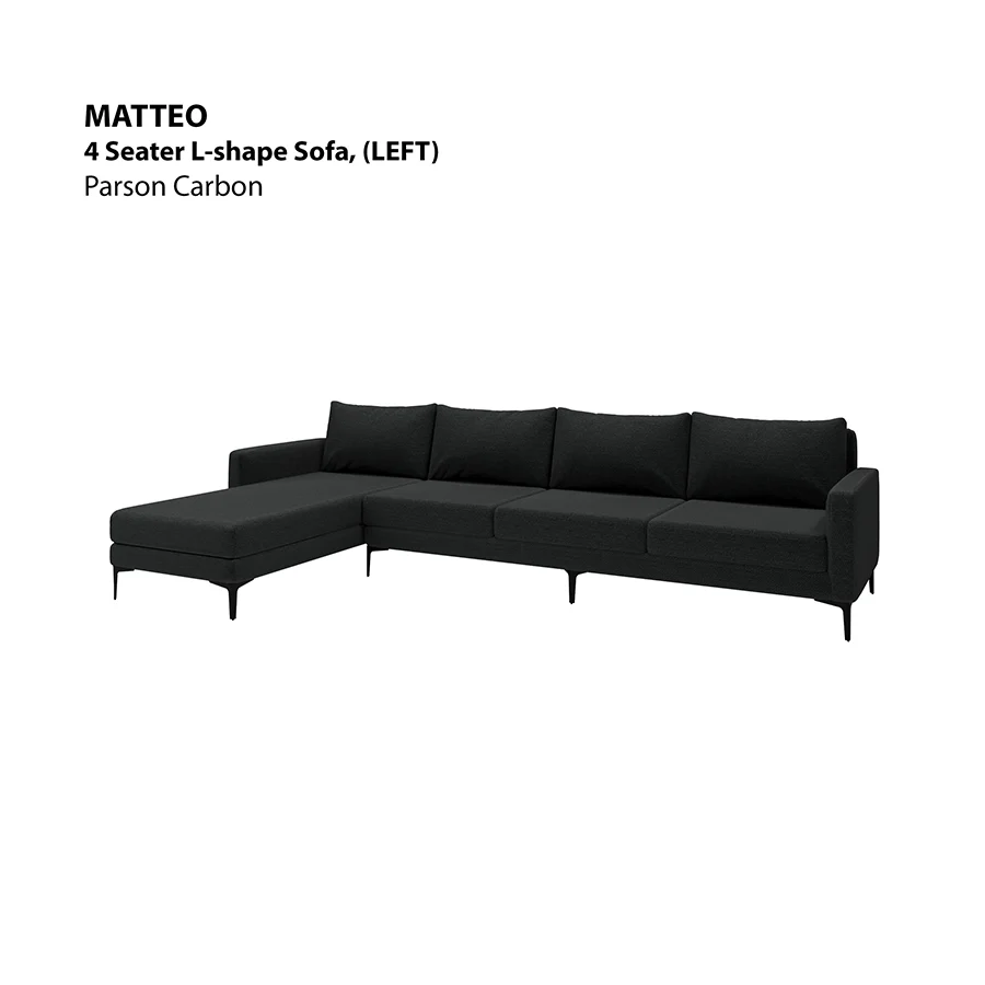 Matteo L-shape 4 Seat with Chaise (Left Facing) Sofa - Image 5